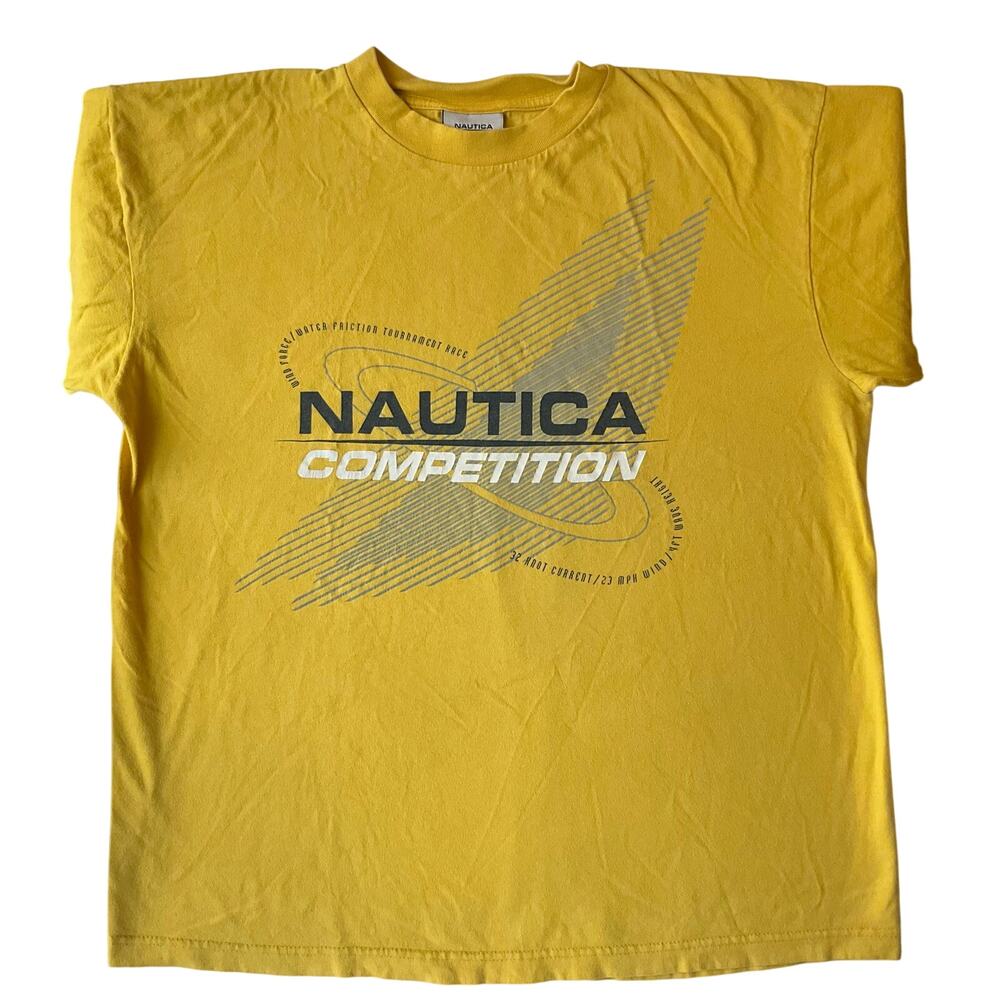 Nautica Men Short Sleeve T-shirt Size M, Yellow, Nautica Competition